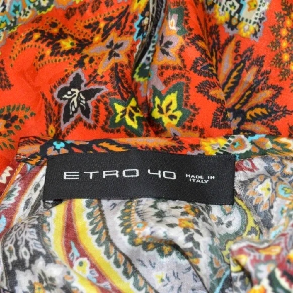 🇮🇹 ETRO Silk Paisley Print Midi Dress – Size 2 – Made in Italy - Picture 12 of 14